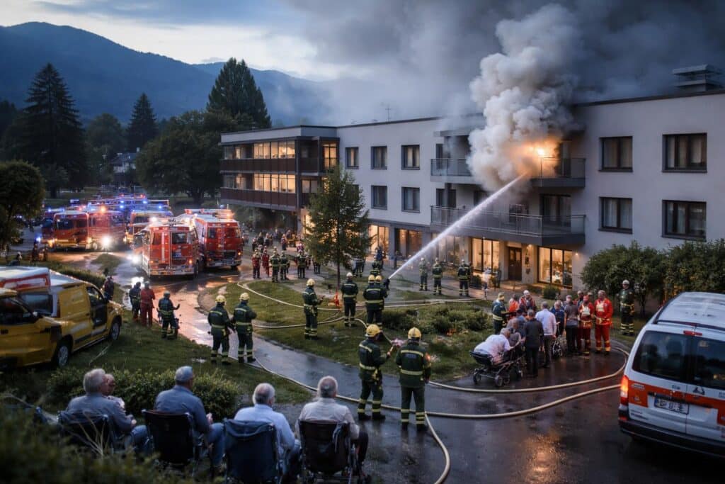 Brand in einem Pflegeheim im Bezirk Villach Land