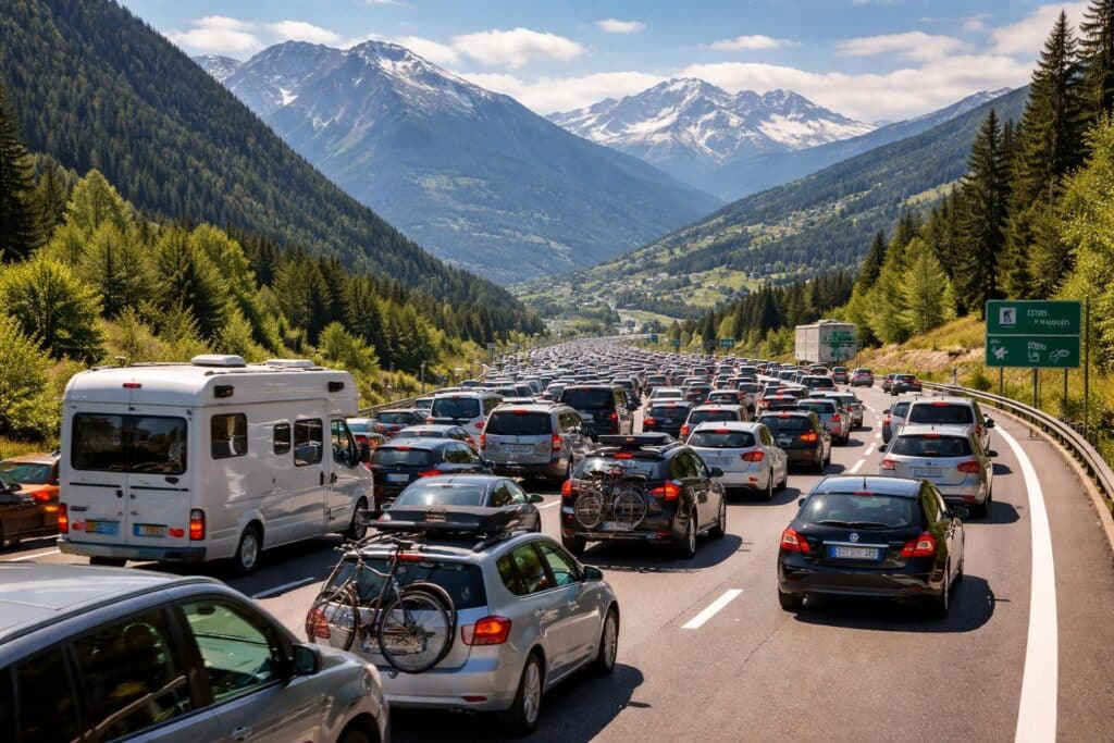 Reisewelle in Richtung Süden: Es gibt die ersten größeren Staus