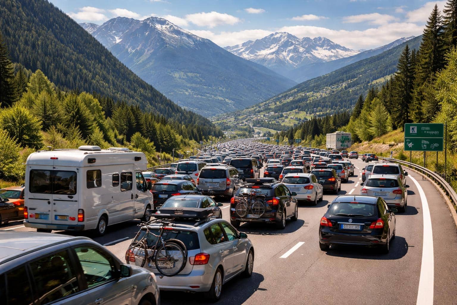 Reisewelle in Richtung Süden: Es gibt die ersten größeren Staus