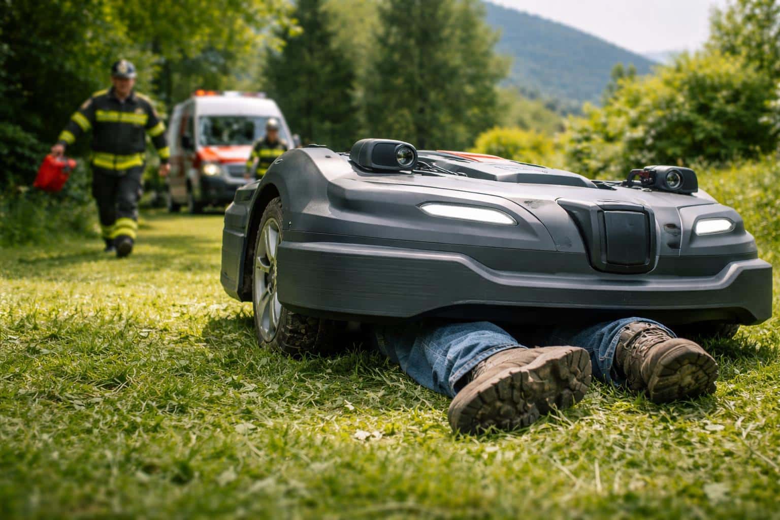 Kärnten: 47-Jähriger geriet mit Füßen unter 350 Kilo schweren Mähroboter