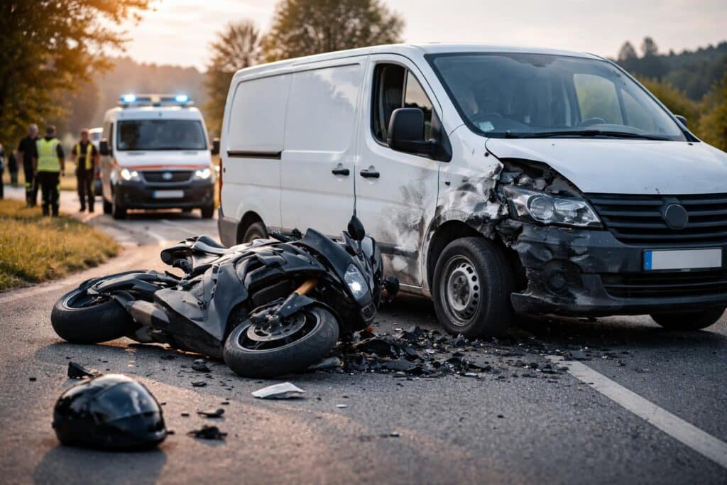Motorrad krachte in Kastenwagen: Fahrer unter Suchtgifteinfluss