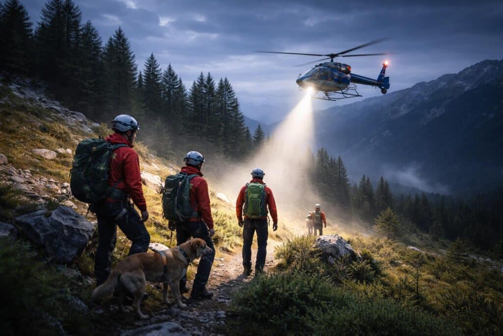 Auffindung eines abgängigen Wanderers im Bereich Poludnig