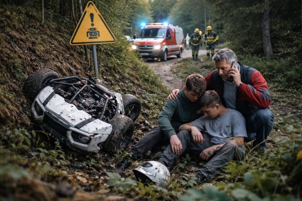 Burschen stürzten mit E-Fahrzeug ab: Vater fand die Schwerverletzten