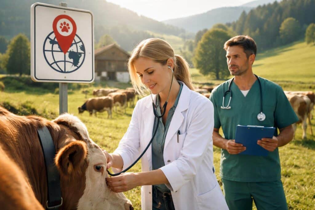 Suche nach Großtierärzten im Ausland