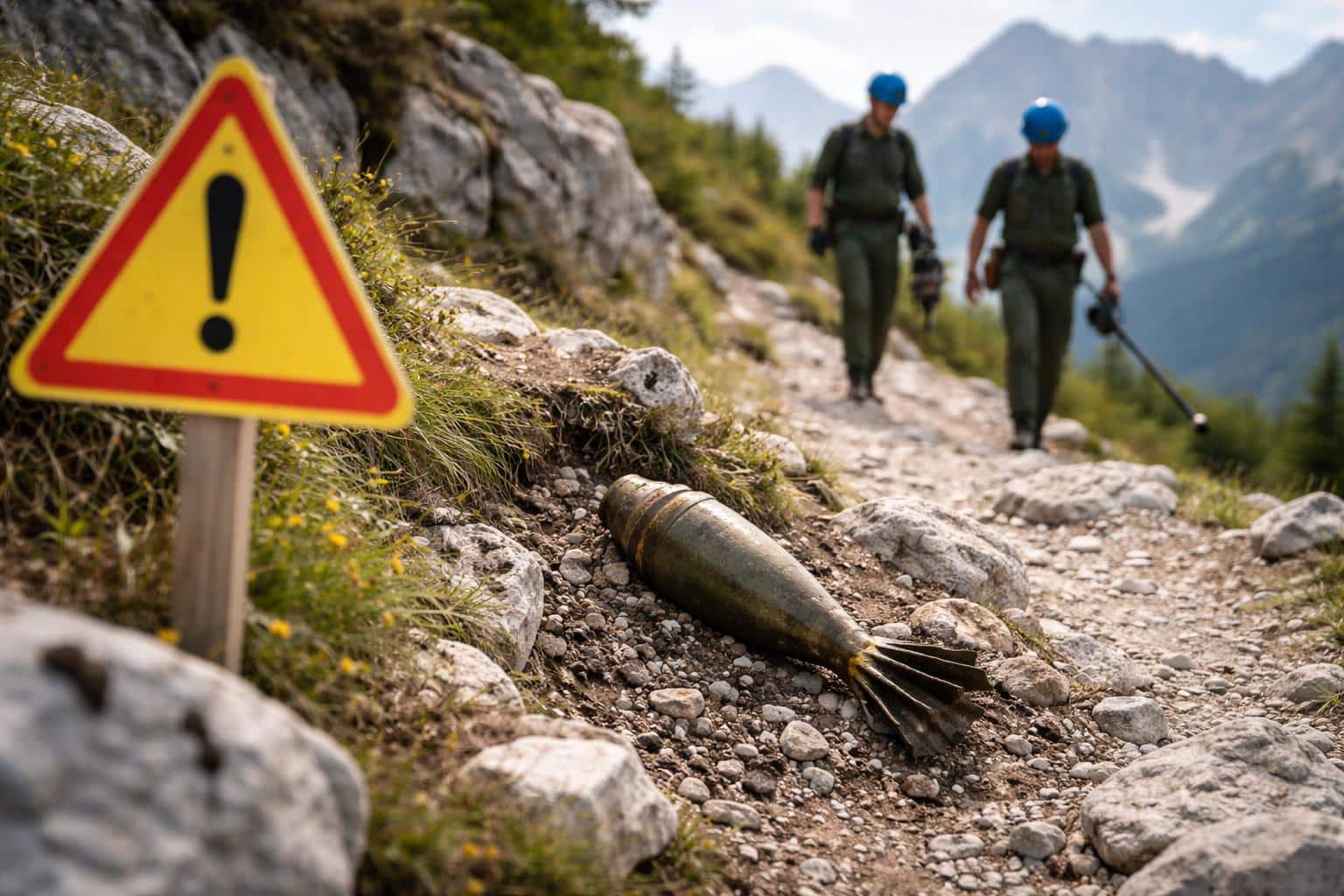 Bergsteiger entdeckt scharfe Werfergranate