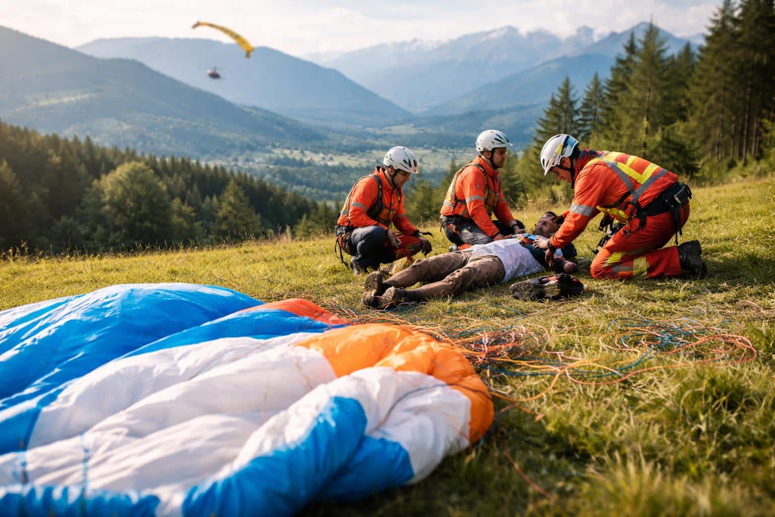 Aus zehn Metern Höhe: Paragleiter-Pilot stürzt in Kärnten ab