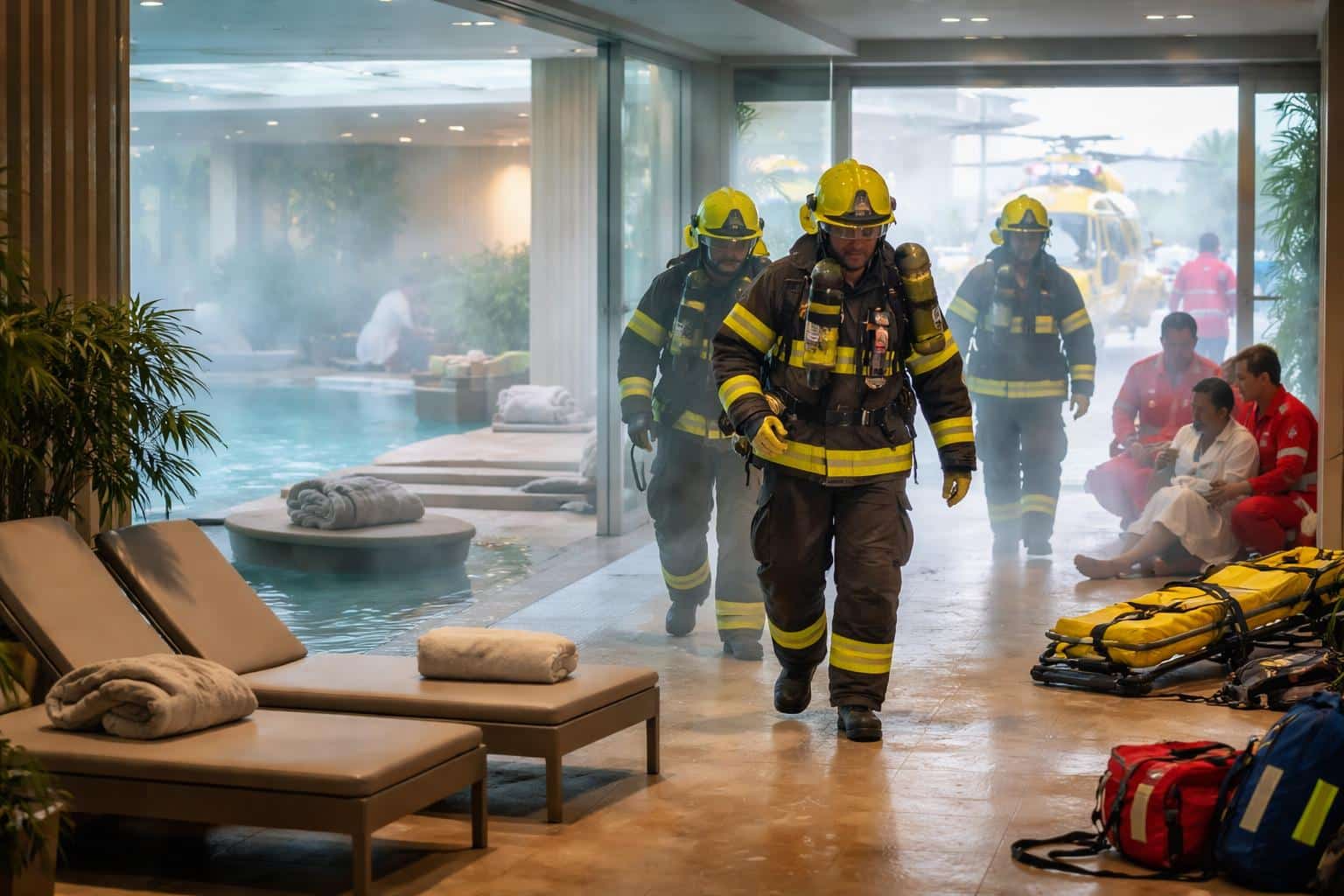 Chlorgas-Alarm in Hotel-Wellnessbereich