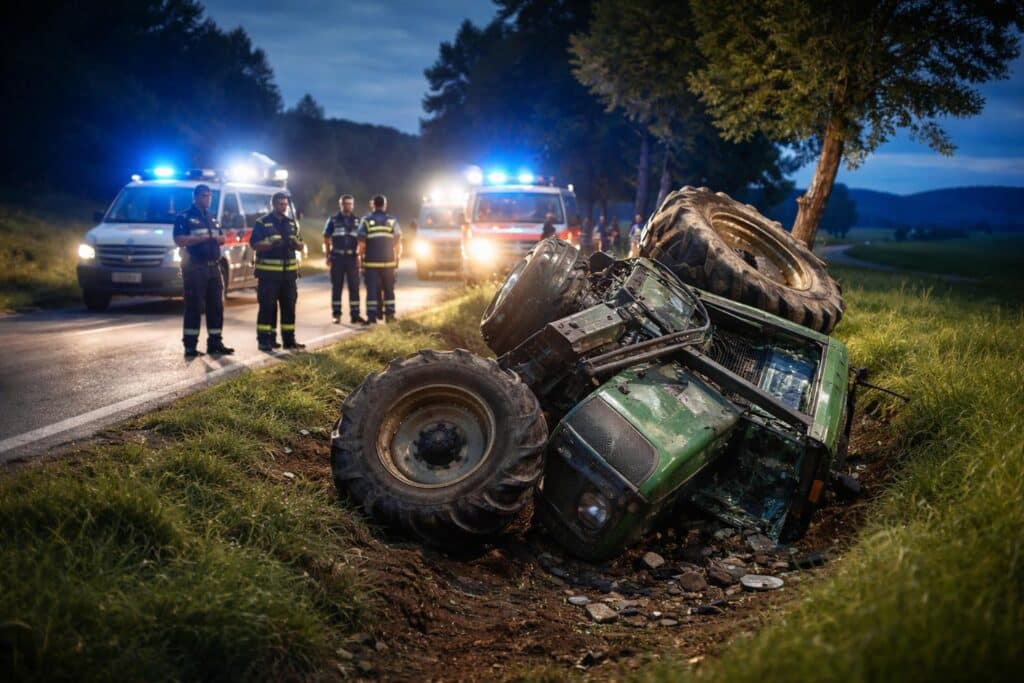 Traktor überschlug sich mehrfach: 18-Jähriger verletzt