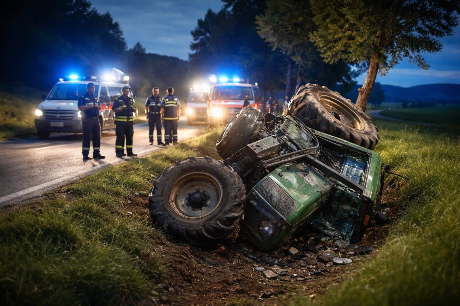Traktor überschlug sich mehrfach: 18-Jähriger verletzt