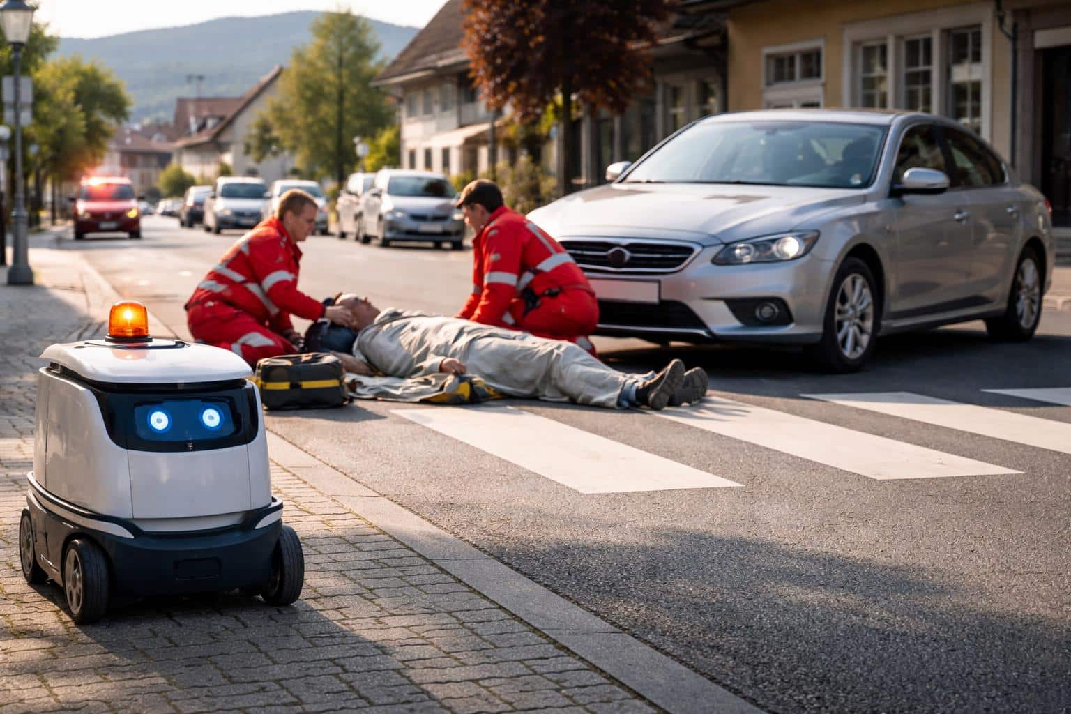 Fußgänger von Auto erfasst