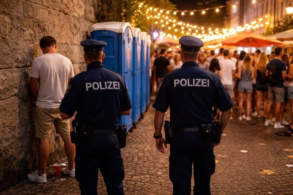 Öffentliches Urinieren: Bilanz der Polizei zu "Tutto Gas"