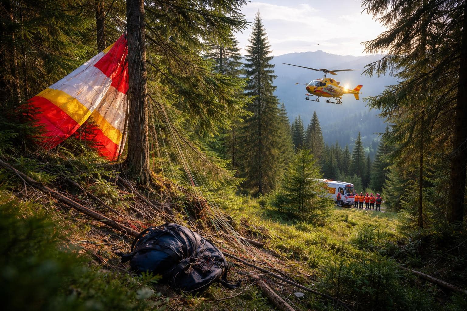 Bäume gestreift: 49-jähriger Paragleiter stürzte in Kärnten ab