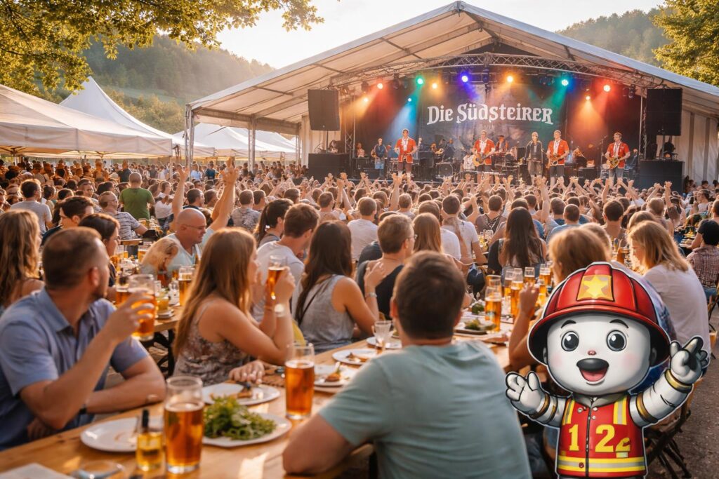 Sommerfest der FF Miklauzhof: Die Südsteirer kommen ins Jauntal