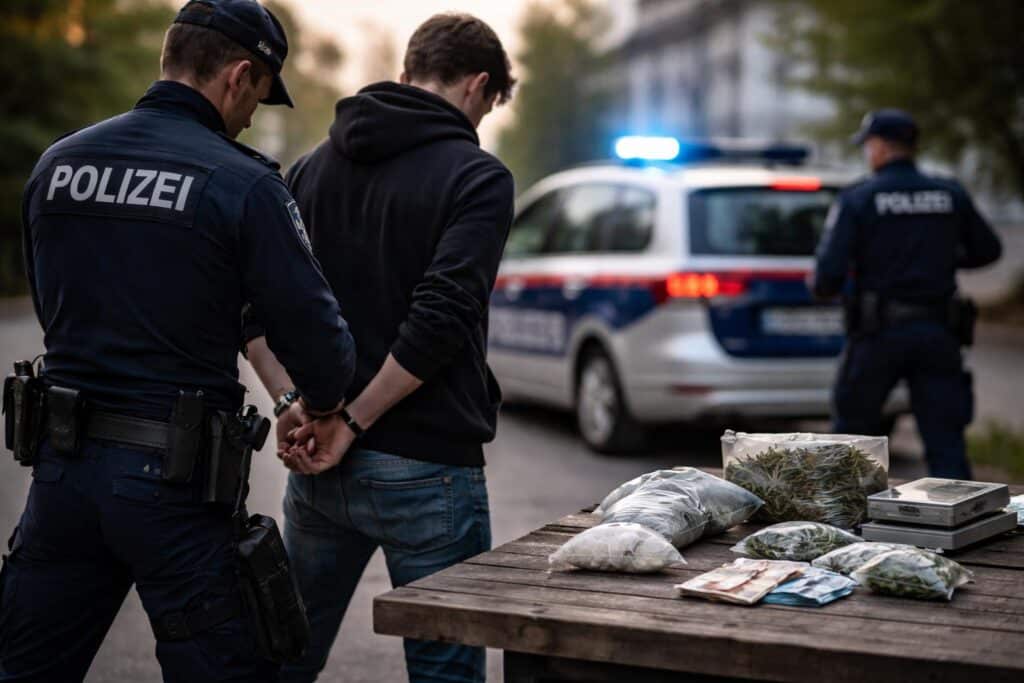 Verdacht des Raubes, der Nötigung und des Suchtmittelhandels - Festnahme