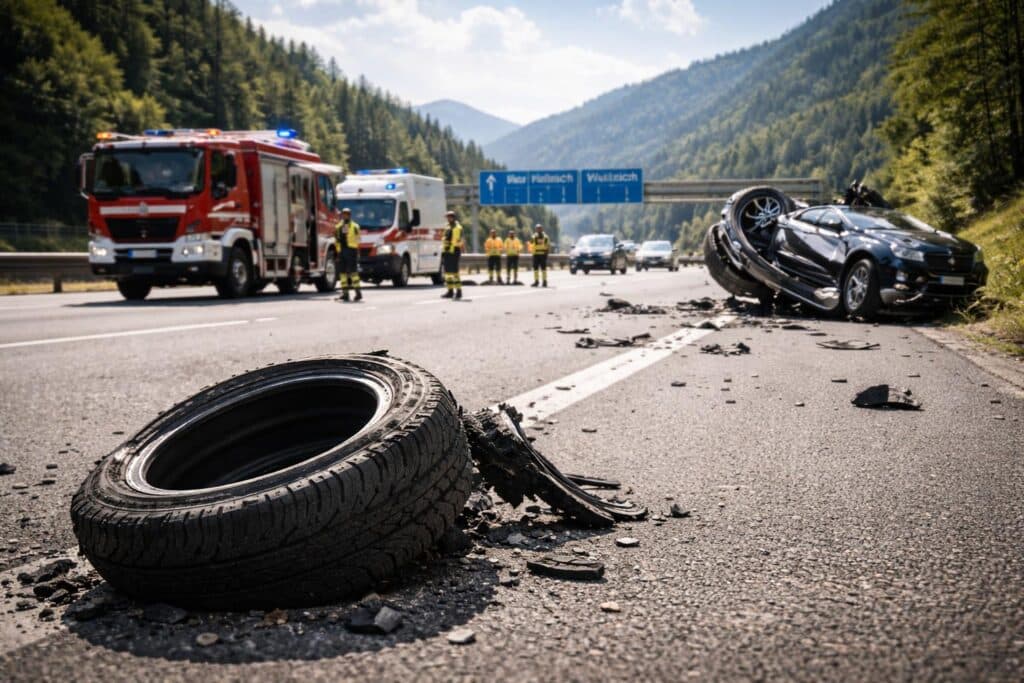 A2 und A10: Reifenplatzer lösen Unfälle auf Autobahnen in Kärnten aus