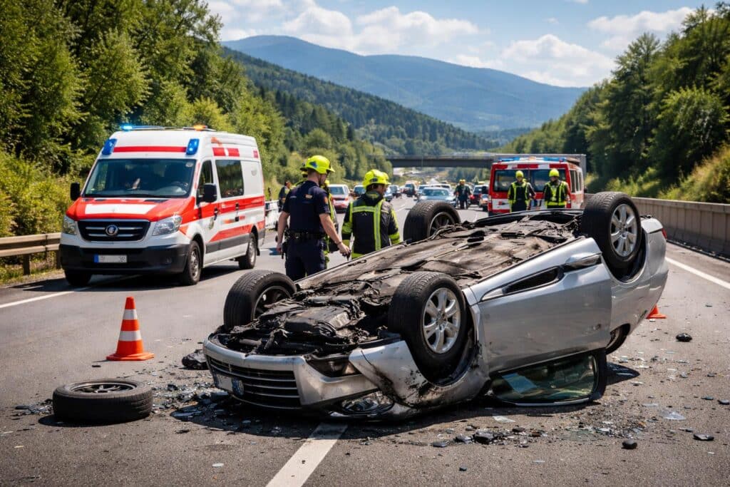 Verkehrsunfall mit Personenschaden auf der A2