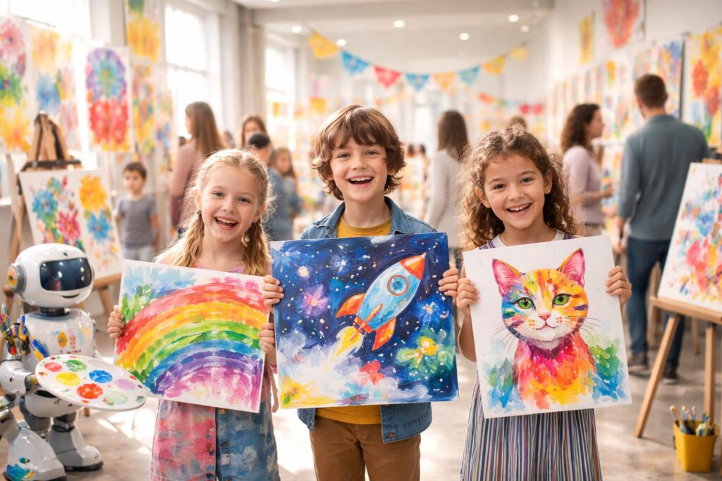 Malschulkinder laden zur Jahresausstellung