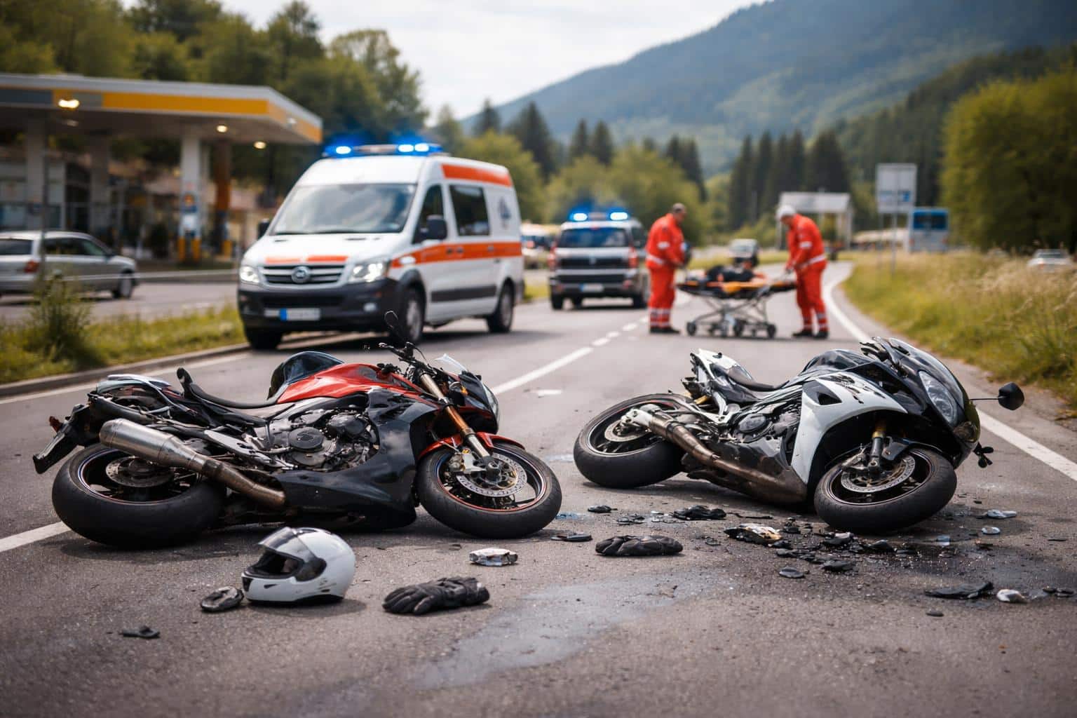Zwei Verletzte bei Motorradkollision