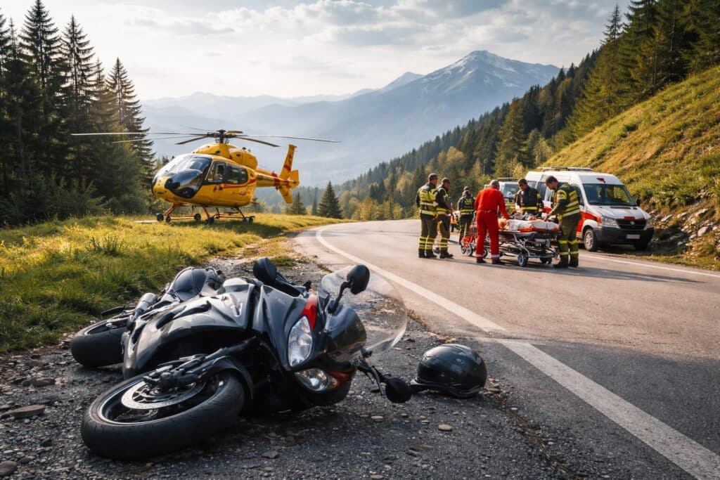 Motorradunfall im Bezirk Feldkirchen