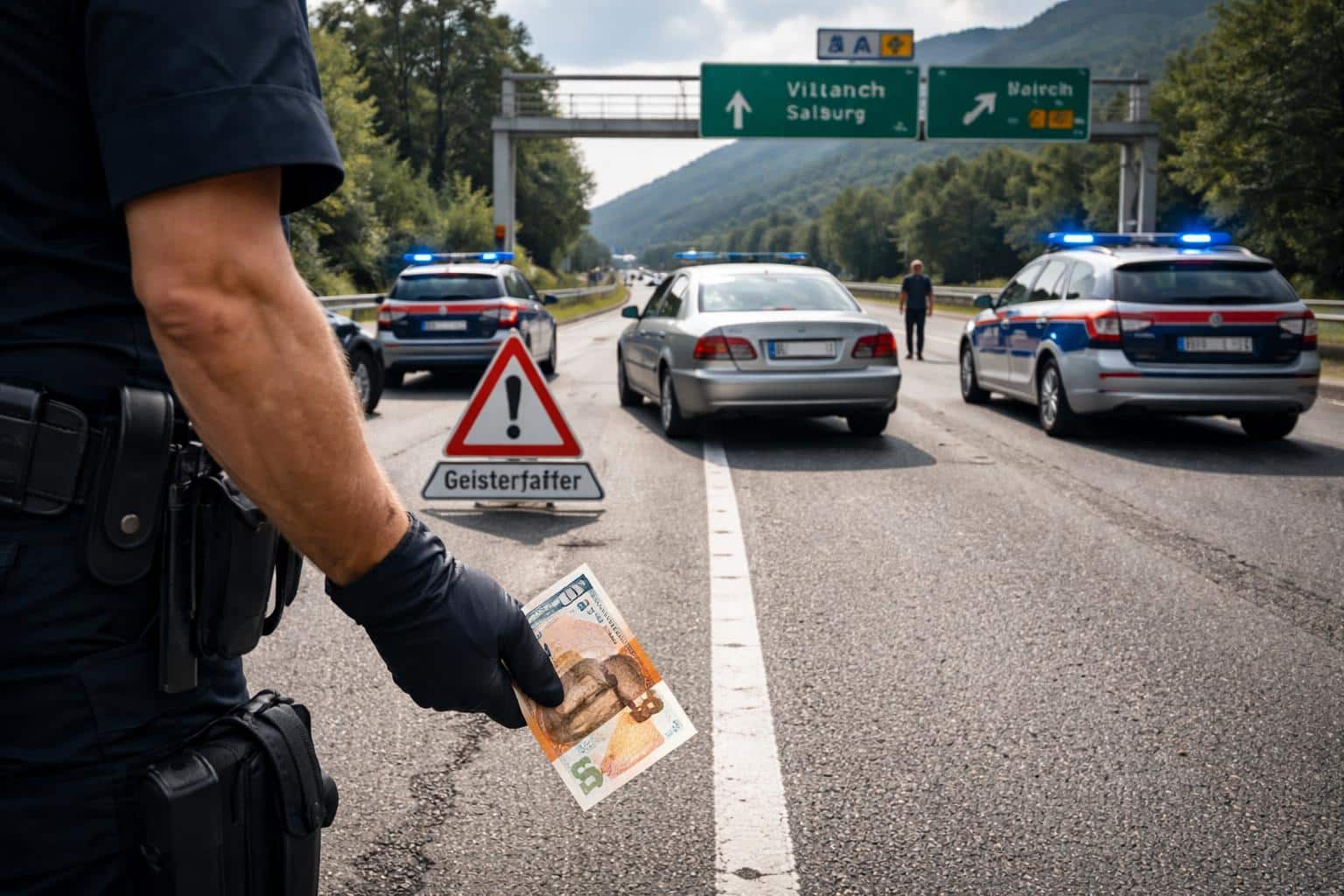 Geisterfahrer auf der A2, versuchte Bestechung
