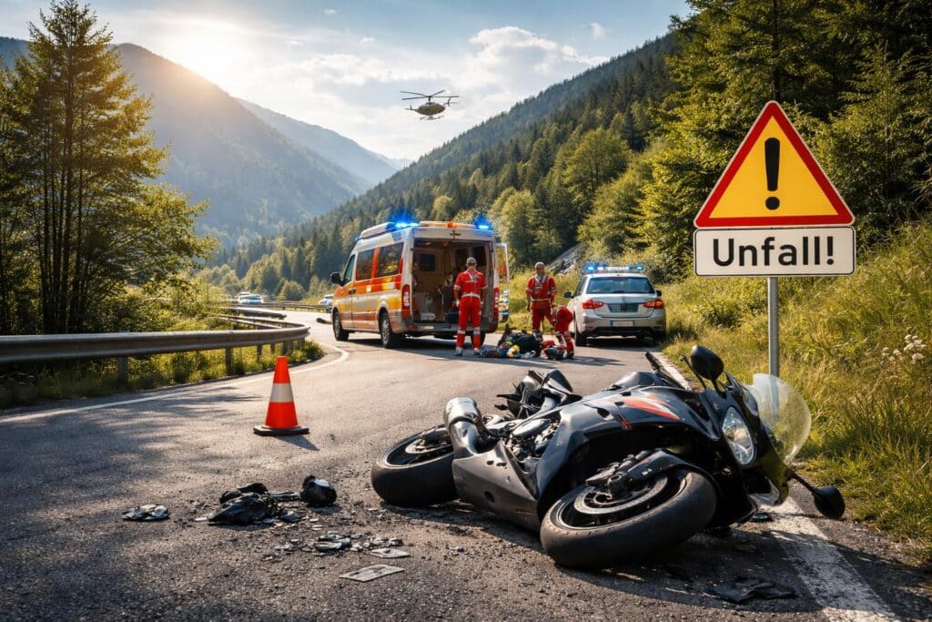 Sechs Schwerverletzte bei Motorradunfällen allein am Samstag in Kärnten