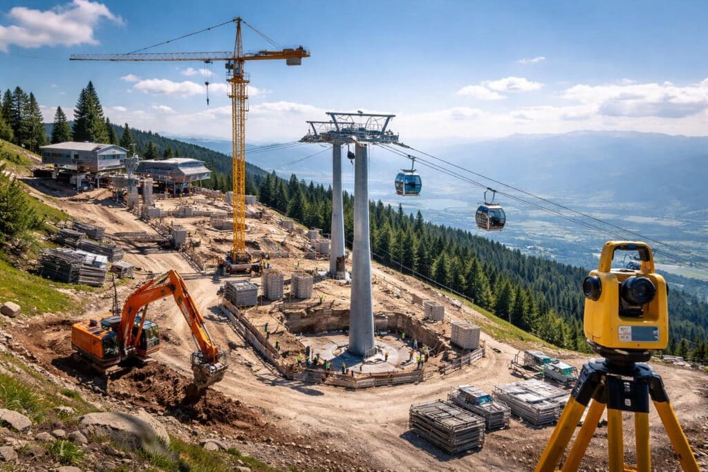 Großbaustelle auf der Gerlitzen