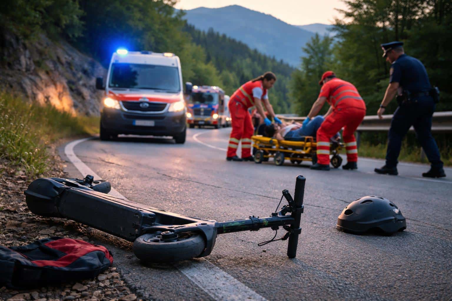 Schwerverletzter bei Unfall mit E-Scooter