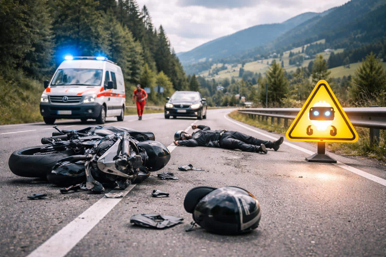 Oberkärnten: Motorradfahrer blieb schwer verletzt auf der Straße liegen