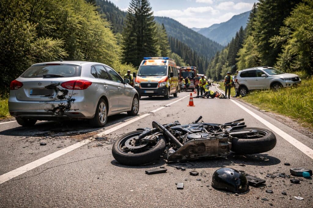 Verkehrsunfall mit Verletzung im Bezirk Hermagor