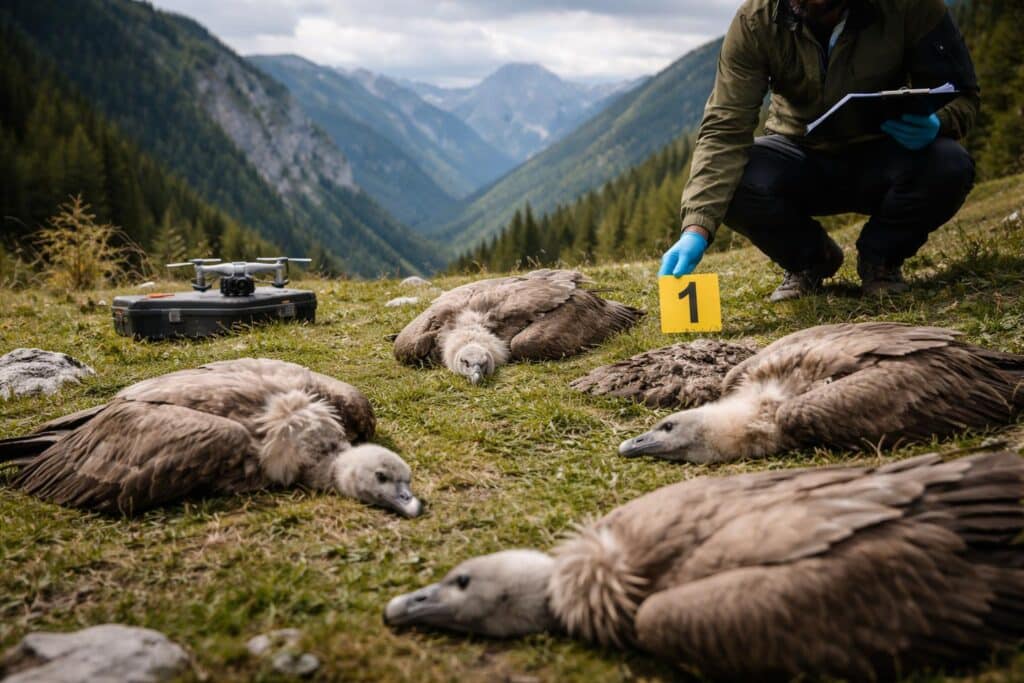 Rätselraten um sechs tote Gänsegeier