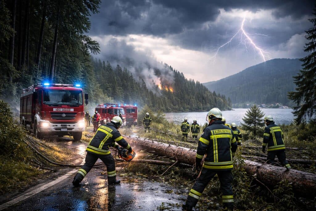 Gewitter und Sturmböen sorgen für mehrere Feuerwehreinsätze in Kärnten