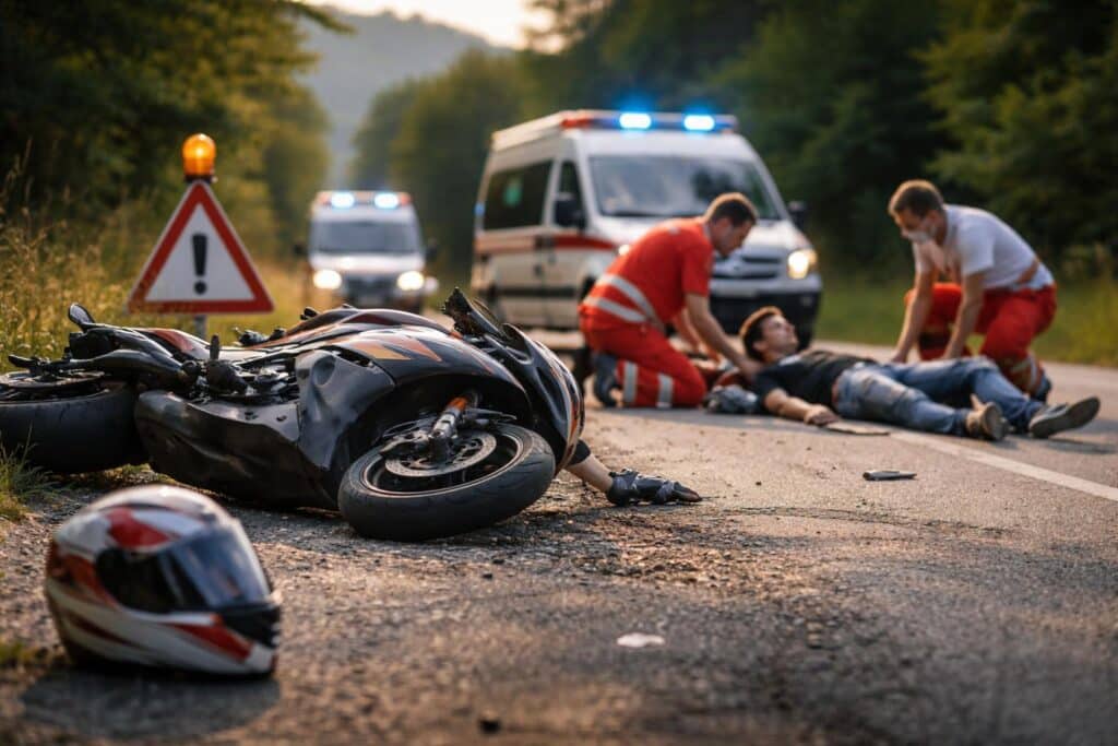Jugendlicher ohne Helm und Führerschein mit Motorrad verunfallt