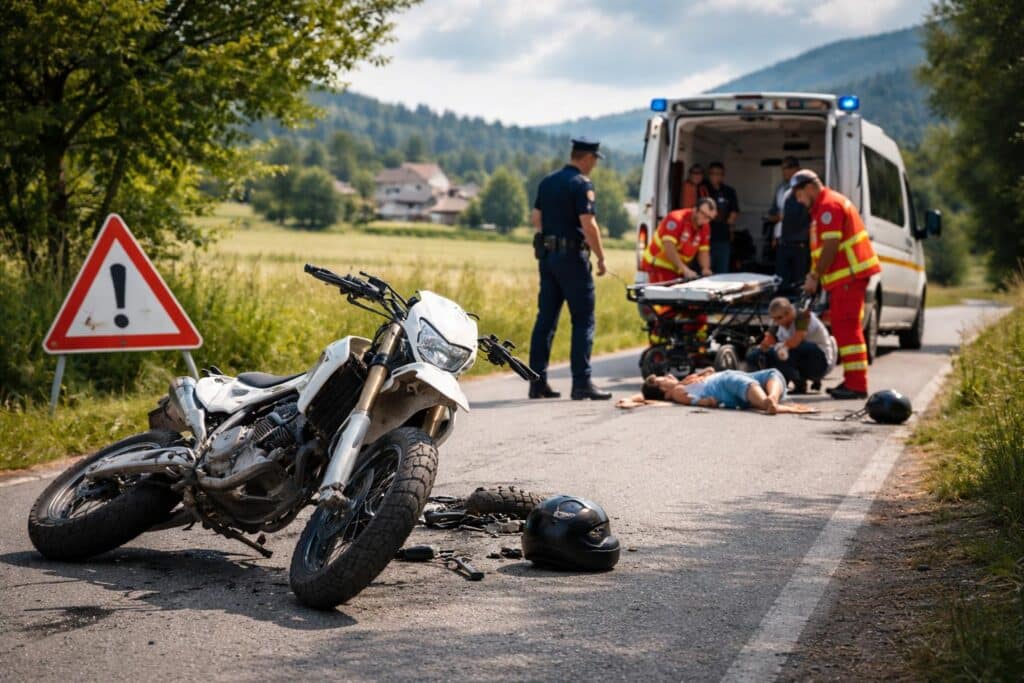 Verkehrsunfall mit Eigenverletzung im Bezirk St. Veit