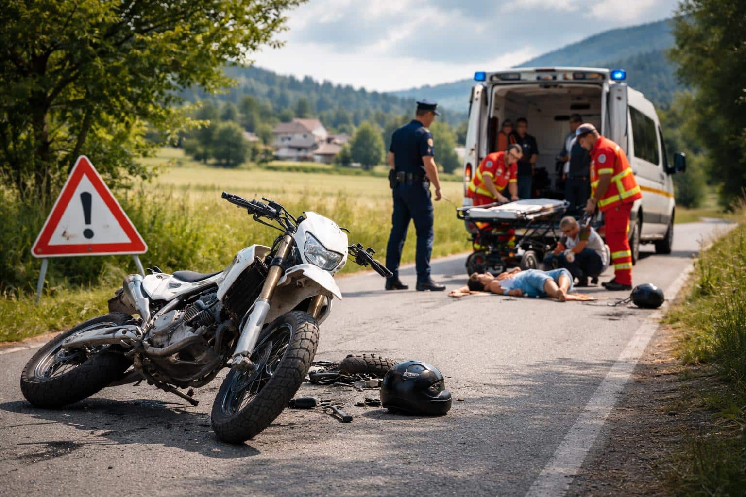 Verkehrsunfall mit Eigenverletzung im Bezirk St. Veit