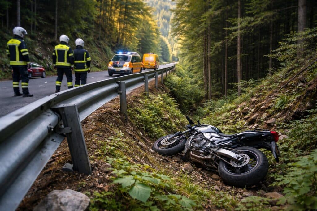 Gegen Leitschiene: 30-jähriger Mann starb bei Motorradunfall in Kärnten