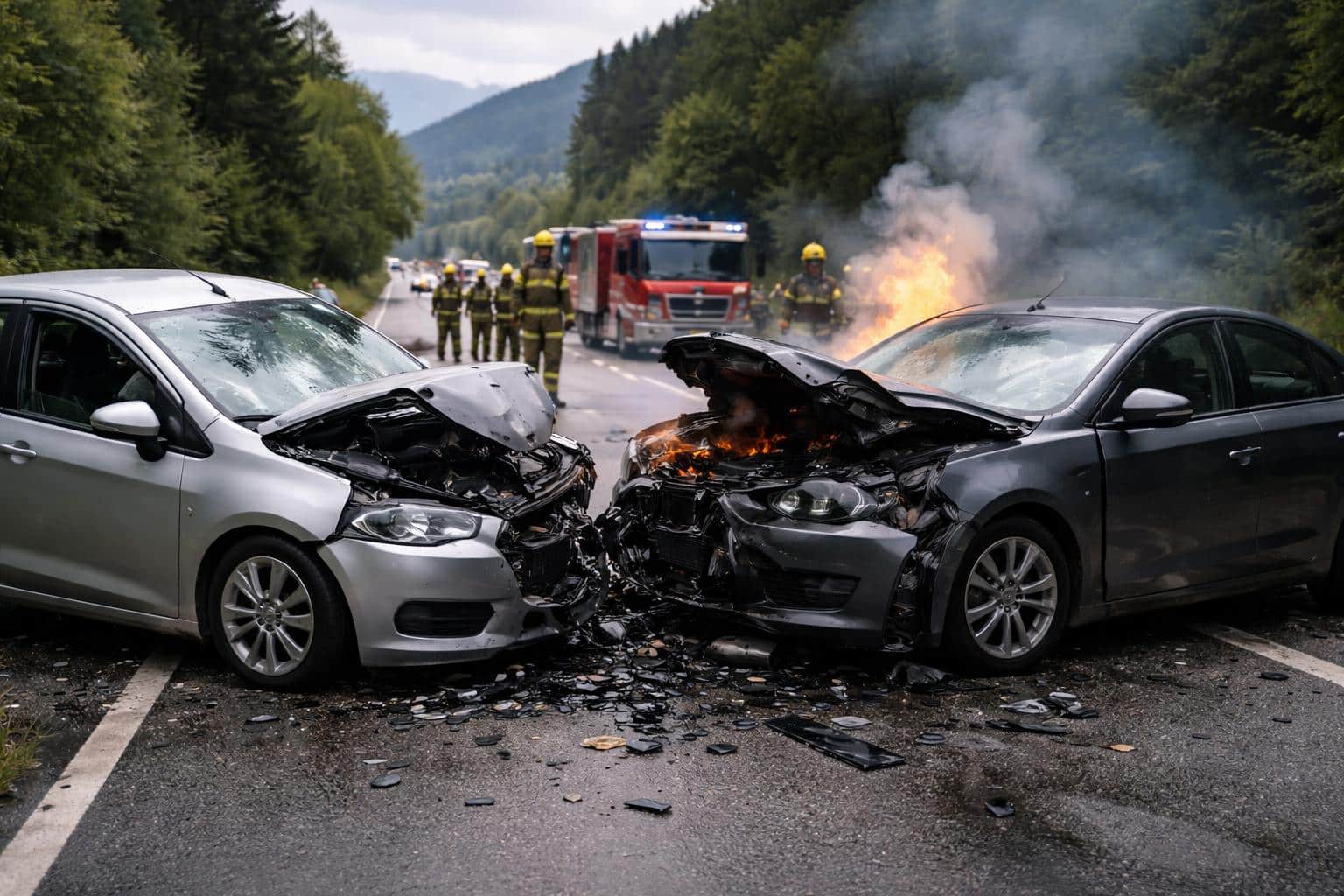 Frontalzusammenstoß auf Übungsfahrt