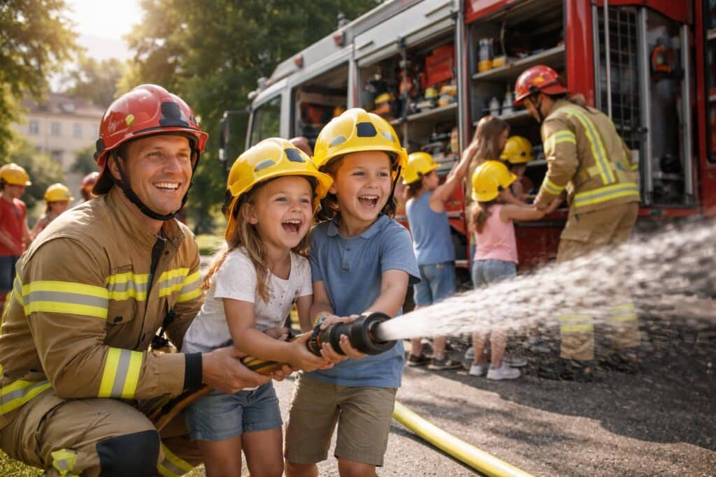 Mission Feuerwehr: Kindergarten auf Einsatzbesuch in Völkermarkt