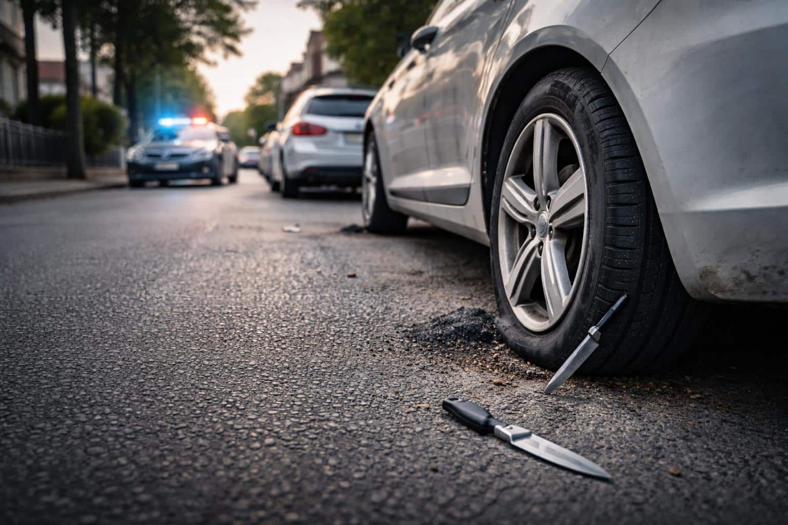 Reifen von Autos aufgestochen. Polizei bittet um Hinweise