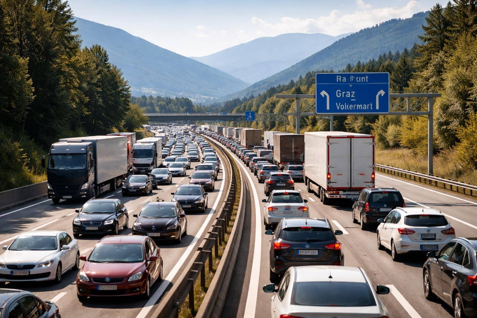 A2 Süd Autobahn, Klagenfurt Richtung Graz