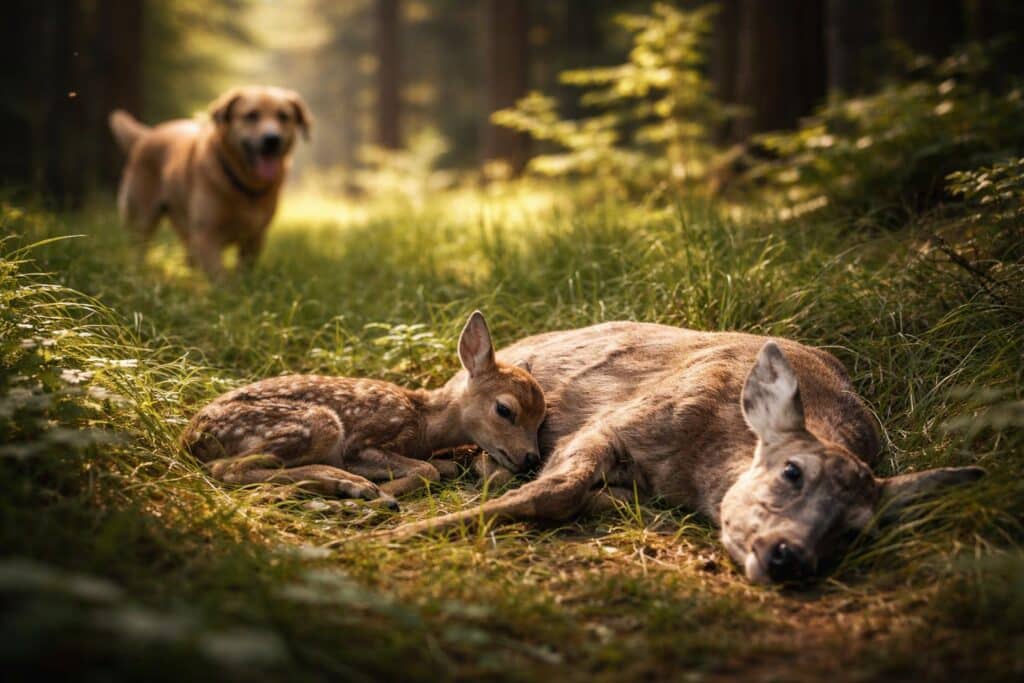 Grausamer Fall: Hund hetzt Rehgeiß in den Tod, ihr Kitz verhungert