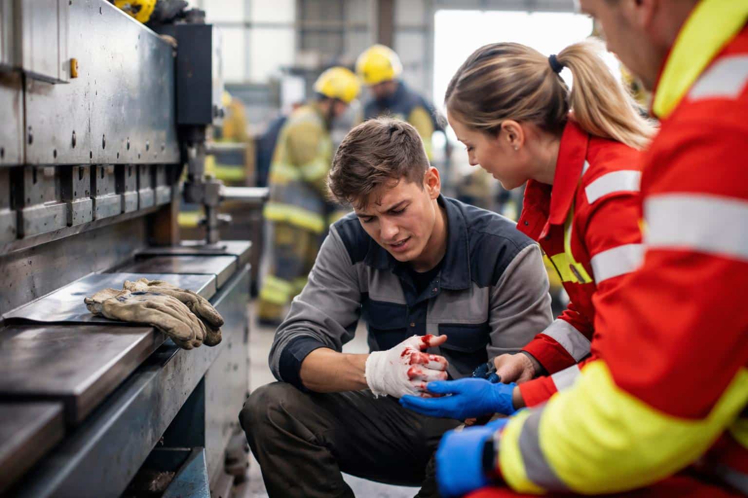 Schwerer Arbeitsunfall: 17-jähriger Lehrling geriet mit Daumen in Biegemaschine
