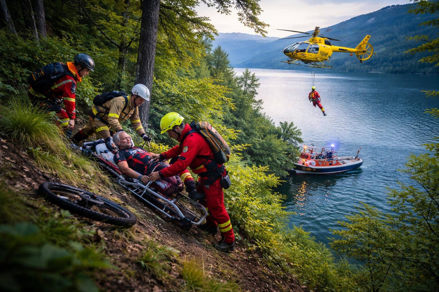 Mountainbiker auf Wanderweg abgestürzt