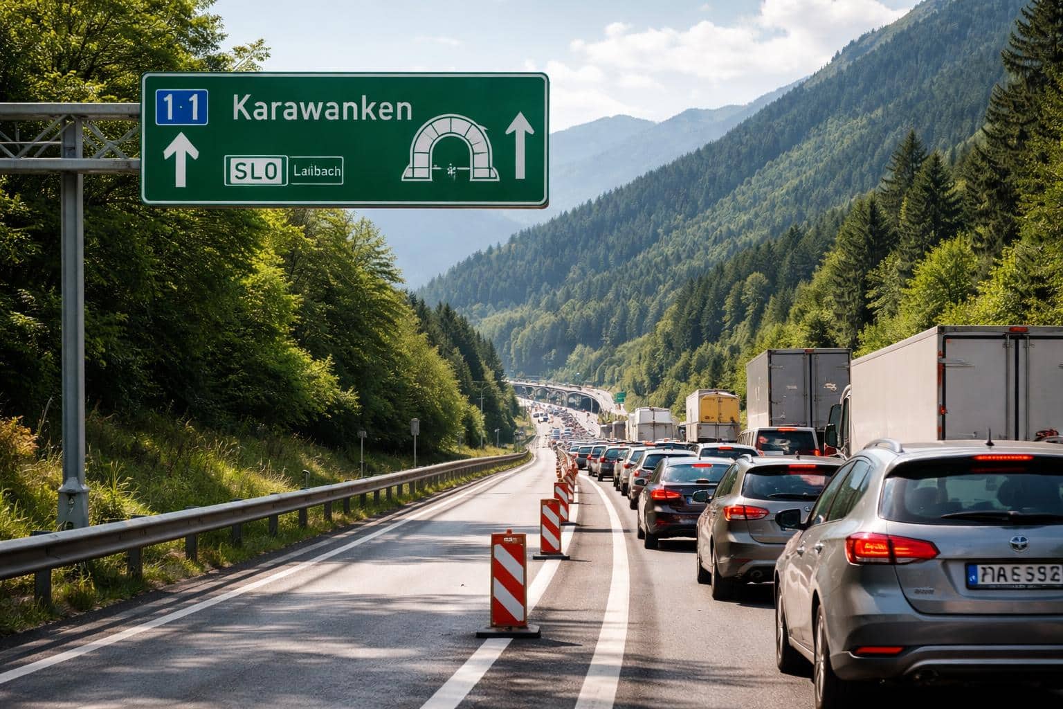 A11 Karawanken Autobahn, Villach Richtung Laibach