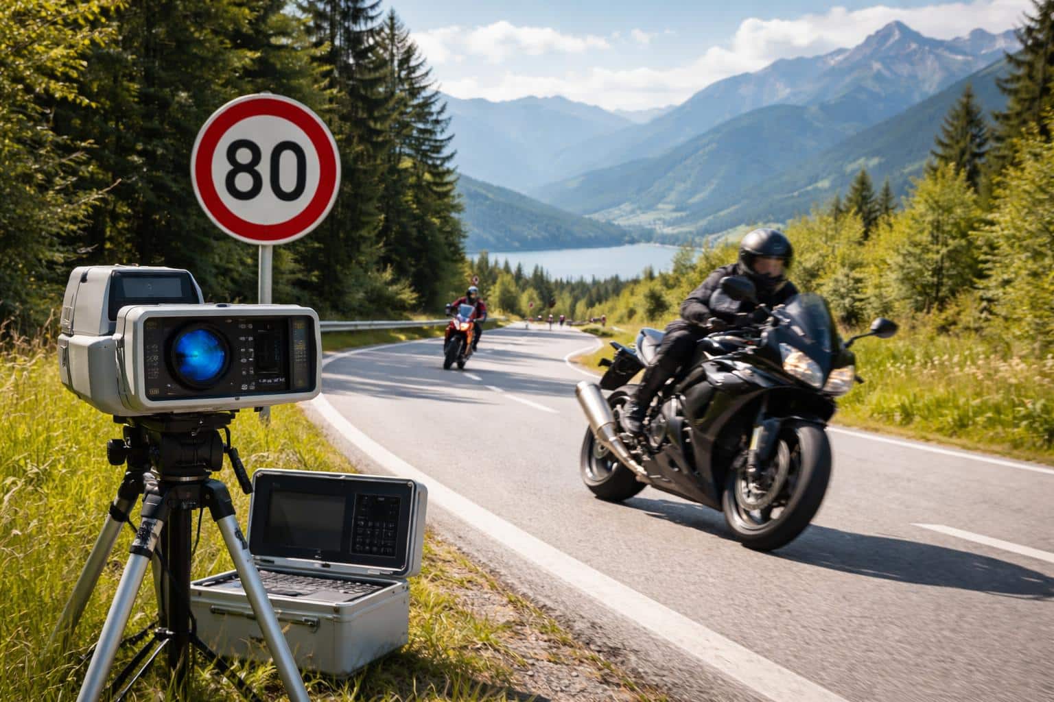 66 Motorradfahrer zu schnell unterwegs