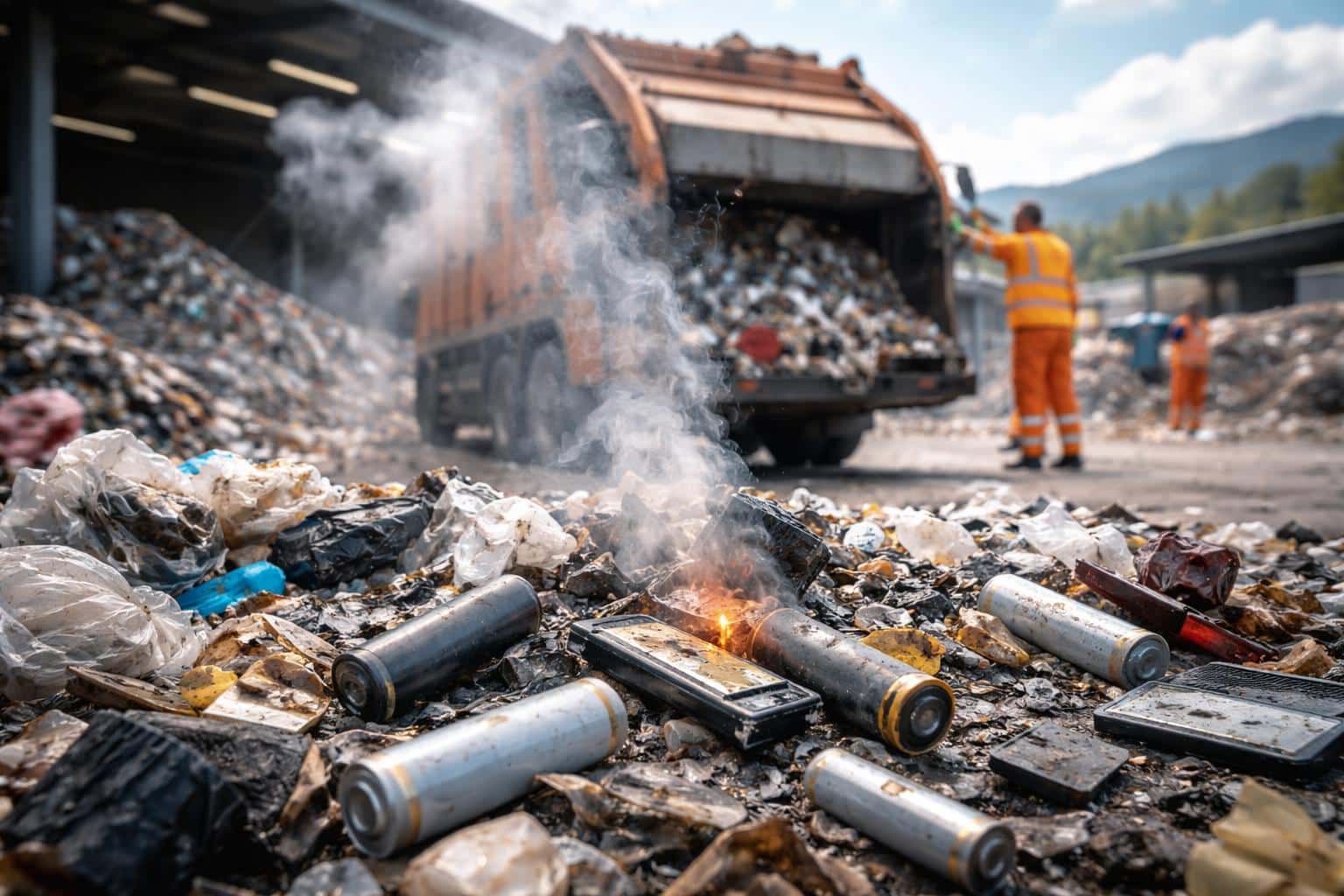 Studie schlägt Alarm: Bis zu 70 Lithiumbatterien pro Müllwagen falsch entsorgt