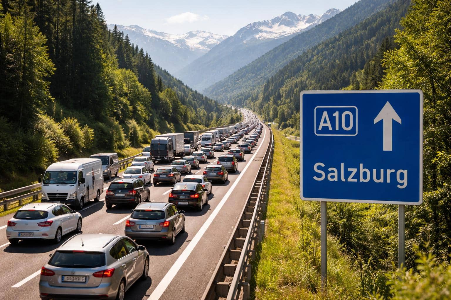 A10 Tauern Autobahn, Villach Richtung Salzburg