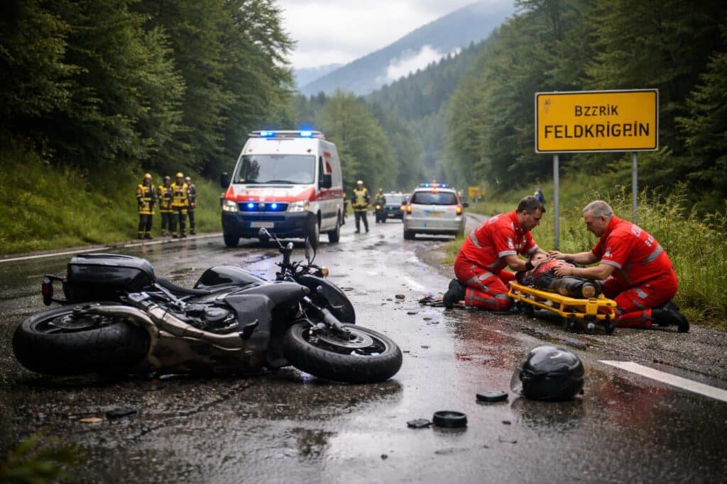 Verkehrsunfall mit Personenschaden im Bezirk Feldkirchen