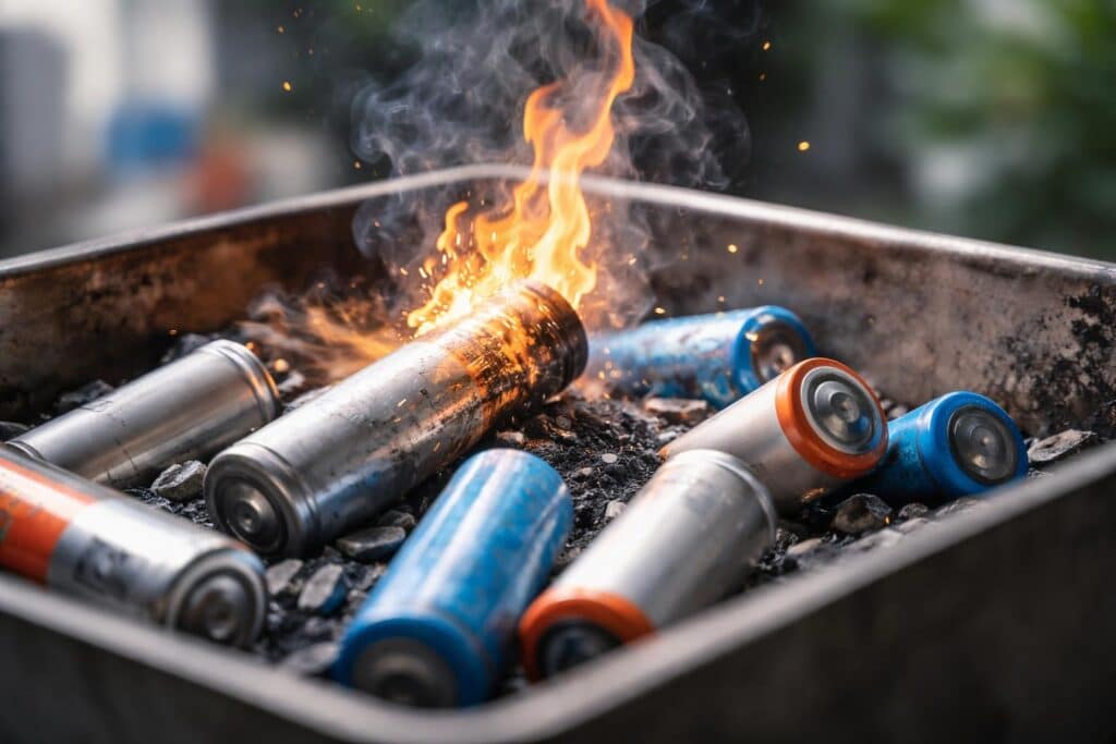 Brandgefahr durch Lithiumbatterien