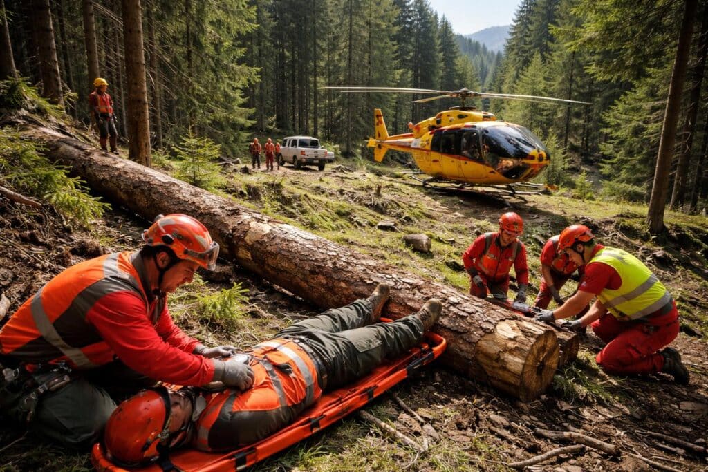Forstunfall im Bezirk Klagenfurt-Land