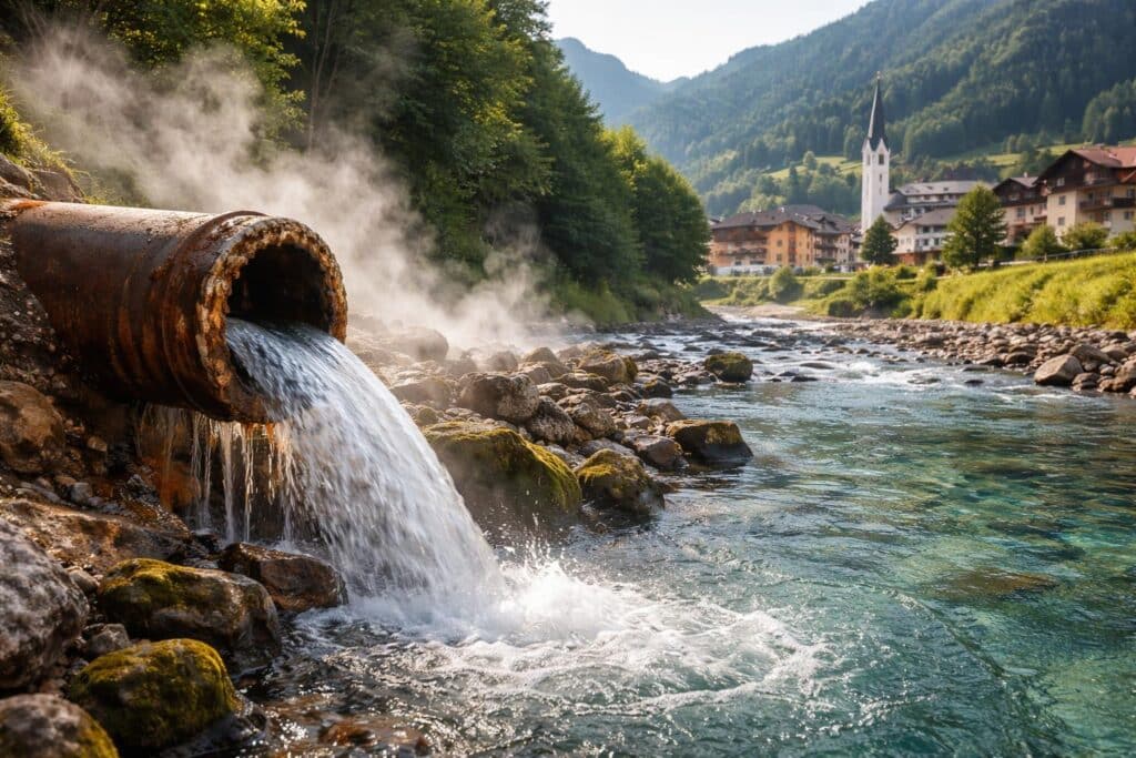 Pro Minute gehen in Bad Bleiberg 2800 Liter Thermalwasser den Bach hinunter